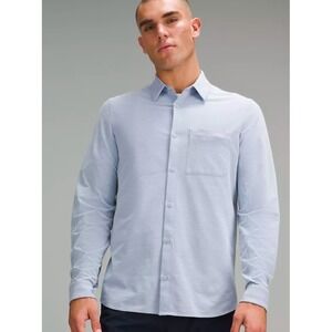 Lululemon Commission Long-Sleeve Shirt Pocket Button Down Shirt Light‎ Blue